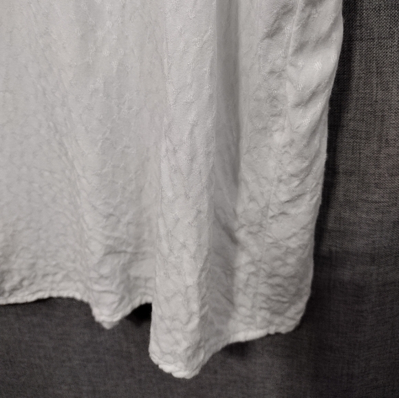 Zara Neck Tie Ruffle Blouse Women's L White Preppy Academia Victorian Retro 90s - Picture 4 of 7